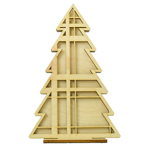 Custom Set Of Three Lasered Christmas Tree Stands - Knot Creatives