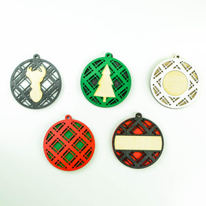Custom Cut Christmas Tree Round Ornaments Unfinished - Knot Creatives