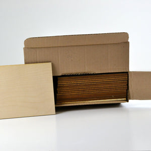 Glowforge Blanks - Sign and Craft Blanks - Earring Wood - Bulk Cut Box of 1/4" Bulk Baltic Birch 5" x 7" - Knot Creatives