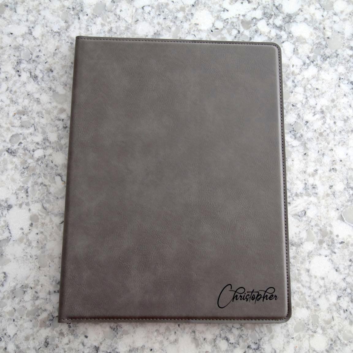Leather Portfolio with Lined Notepad - Knot Creatives