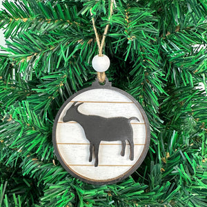 Farmhouse Style Christmas Ornaments Goat Pig Chicken Cow - Knot Creatives